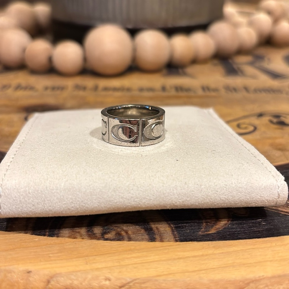 Coach Signature C Silver Ring Sz 6